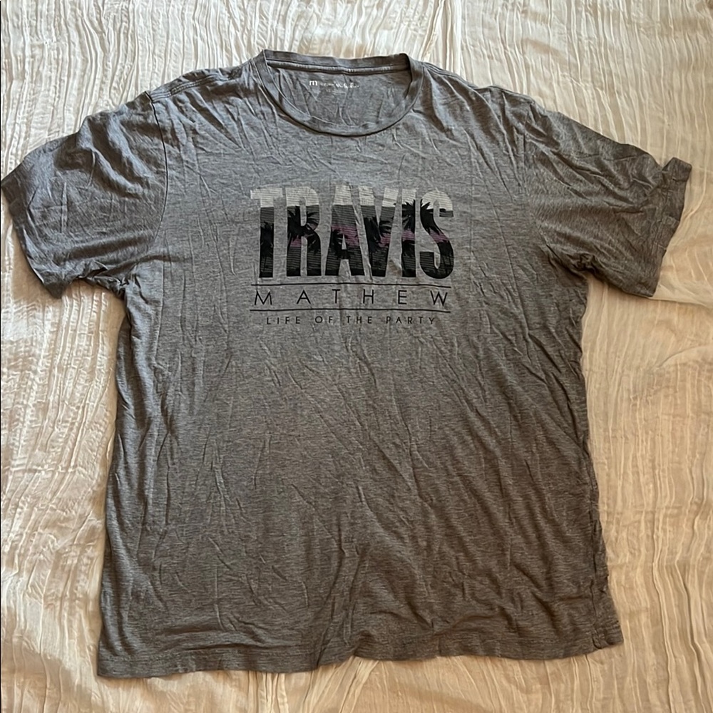 Travis Mathew Gray Short Sleeve Tee | Size XL | Men’s T-shirt